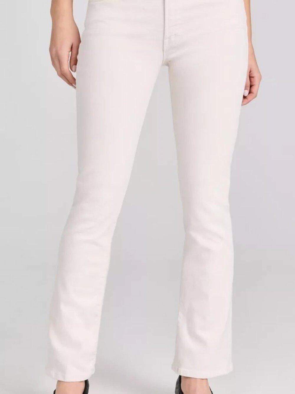 MOTHER Denim The Insider Flood Play Date Jeans Ecru Size 25
